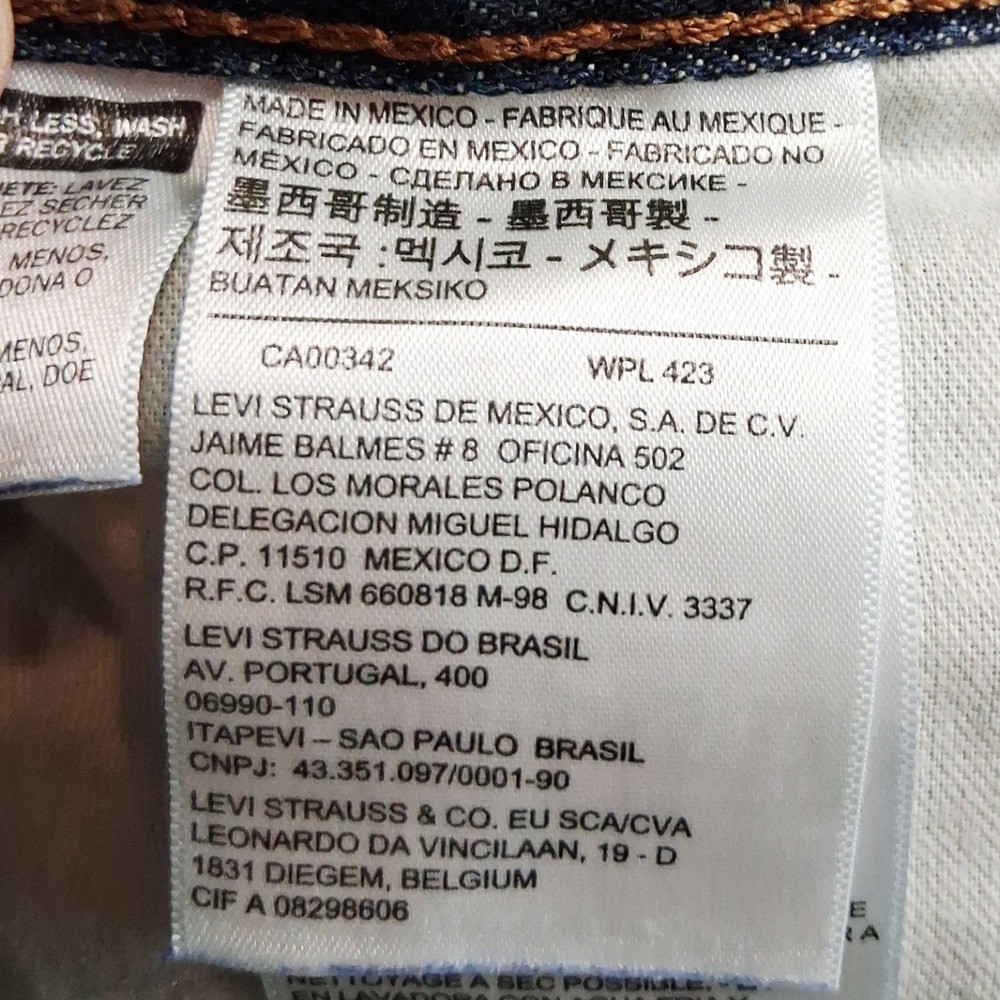 Levis 541 Mens Athletic Fit Denim Shorts Dark Wash Blue Size 38 Summer Dadcore - Picture 6 of 8
